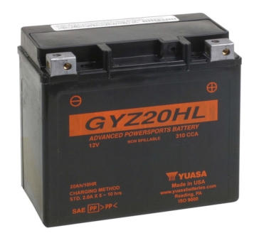 Yuasa Battery Maintenance Free AGM High Performance GYZ20HL