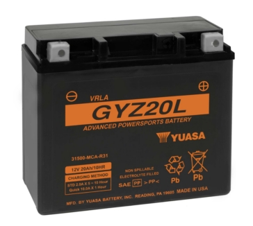 Yuasa Batterie Haute Performance AGM sans entretien GYZ20L