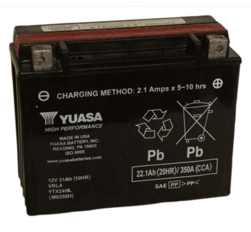 Yuasa Batteries AGM sans entretien activée à l'usine YTX24HL