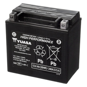 Yuasa Batteries AGM sans entretien activée à l'usine YTX14H