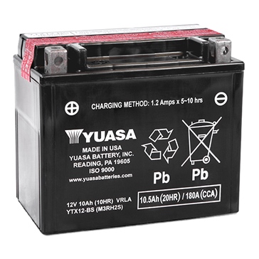 Yuasa Batterie AGM sans entretien YTX12-BS