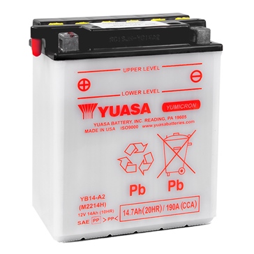 Yuasa Batteries AGM Conventionnelle Haute Performance YB14-A2
