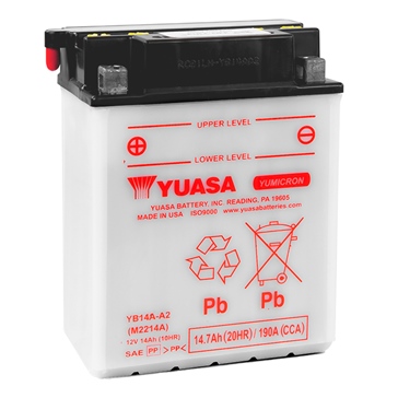 Yuasa Batteries AGM Conventionnelle Haute Performance YB14A-A2