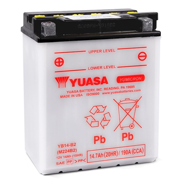 Yuasa Batteries AGM Conventionnelle Haute Performance YB14-B2