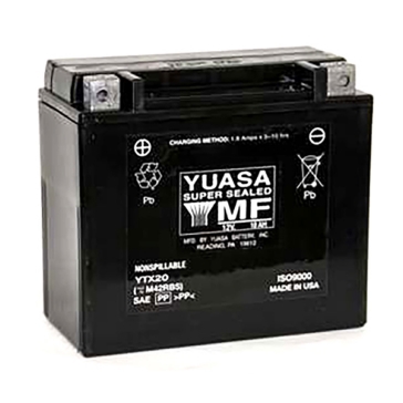 Yuasa Battery Maintenance Free AGM Factory Activated YTX20