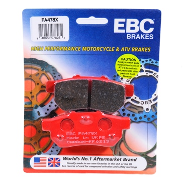 EBC  Plaquette en graphite de carbone Série «X» Graphite de carbone - Arrière