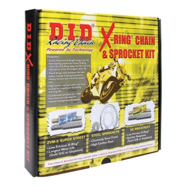 D.I.D Chaîne et pignon d'entraînement X-Ring Chaîne pour piste de course
