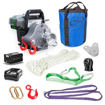 Portable Winch Battery-Powered Winch with accessories