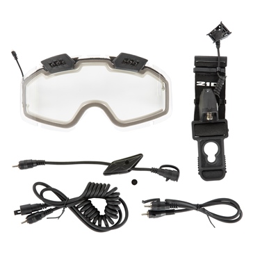 CKX Lentille de lunettes 210° électrique avec ventilation contrôlable et accessoires