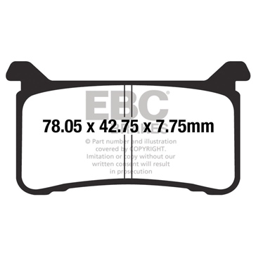 EBC  EPFA Series Road Race Brake Pad Sintered metal - Front left, Front right