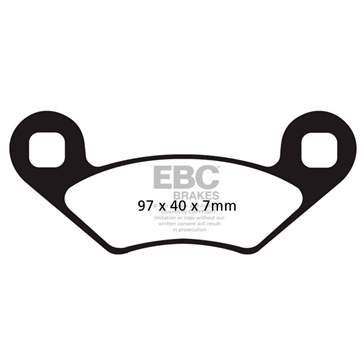 EBC  Plaquette de frein Double-H Superbike Métal fritté - Droite