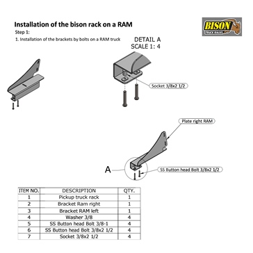 Bison Bumpers Mounting Bracket