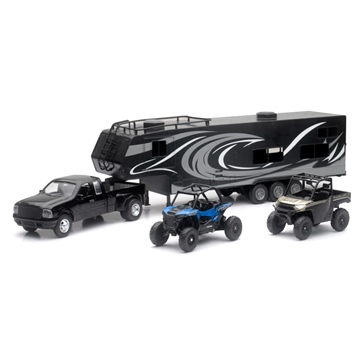 New Ray Toys Scale Model - Truck Toy Hauler with Polaris ATV