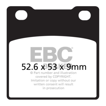 EBC  V-Pad Brake Pad Semi Metallic - Rear
