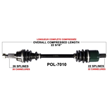 TrakMotive Complete Axle Fits Polaris