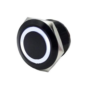 Quake LED Interrupteur encastré avec anneau DEL Poussoir - 222692