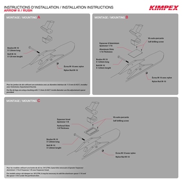 KIMPEX Arrow II & Rush Ski Adaptor Kit | Kimpex USA