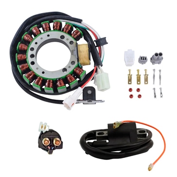 Kimpex HD Stator, External Ignition Coil and Starter Relay Solenoid Switch Kit Fits Yamaha - 345469