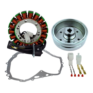 Kimpex HD Improved Flywheel, Stator and Crankcase Cover Gasket Kit Fits Arctic cat, Fits Suzuki - 345511