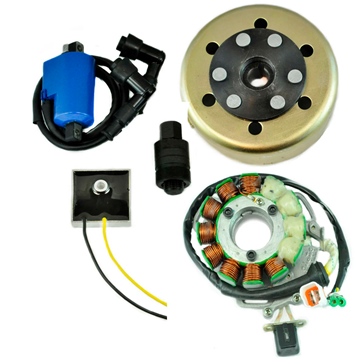 Kimpex HD Stator 200W, Regulator, Ignition Coil, Flywheel and Puller Kit Fits Yamaha - 345533