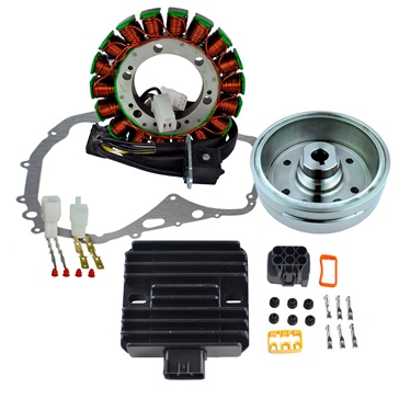 Kimpex HD Stator, Regulator, Improved Magneto Flywheel and Crankcase Cover Gasket Kit Fits Suzuki - 345544