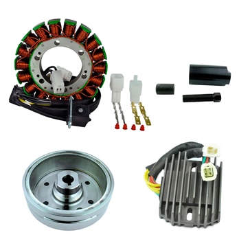 Kimpex HD Stator, Regulator, Improved Magneto Flywheel, Crankcase Cover Gasket Kit and Puller Fits Arctic cat - 345575