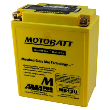 Motobatt Quadflex AGM Battery MB12U