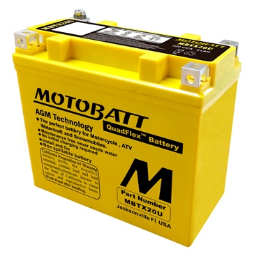Motobatt Quadflex AGM Battery MBTX20U