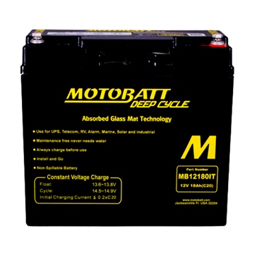 Motobatt Batterie AGM à décharge profonde MB12180IT