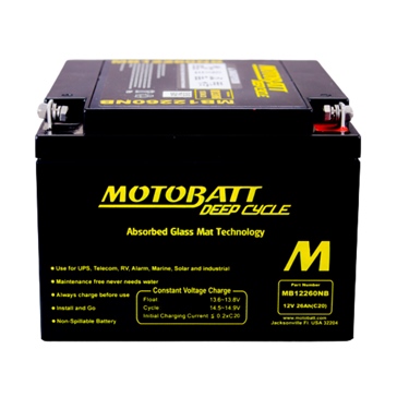 Motobatt Batterie AGM à décharge profonde MB12260NB