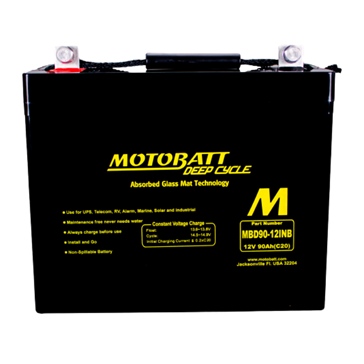 Motobatt Batterie AGM à décharge profonde - Groupe 24 MBD90-12NB