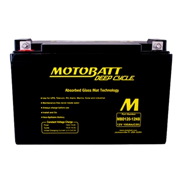 Motobatt Batterie AGM à décharge profonde - Groupe 31 MBD120-12IT