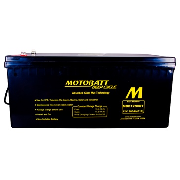 Motobatt Batterie AGM à décharge profonde MBD12200IT