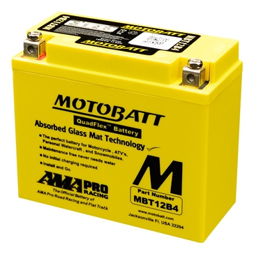 Motobatt Quadflex AGM Battery MBT12B4