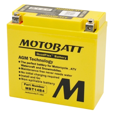Motobatt Quadflex AGM Battery MBT14B4