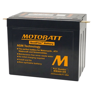 Motobatt Quadflex AGM Battery MBHD12H