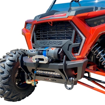 EXTREME METAL PRODUCTS Extreme Bumper and Brush Guard with Winch Mount Front - Steel - Fits Polaris