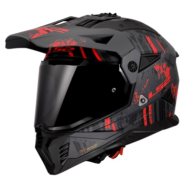 dual sport motorcycle helmet canada ILM Off Road Model 606V polycarbonate shield Adjustable and removable visor Polycarbonate molded shell Moisture wicking liner Drop down sun visor Dual density EPS liner Dual Sport Motorcycle Helmets