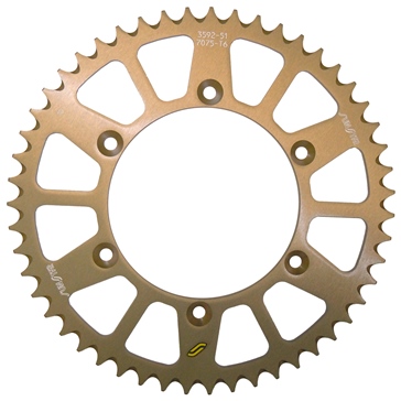 Sunstar Aluminum Rear Sprocket 520 - Fits Honda - Rear