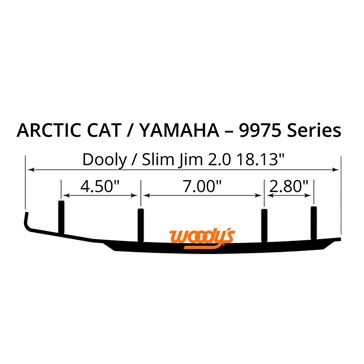WOODYS Carbide Runner Fits Arctic cat, Fits Yamaha