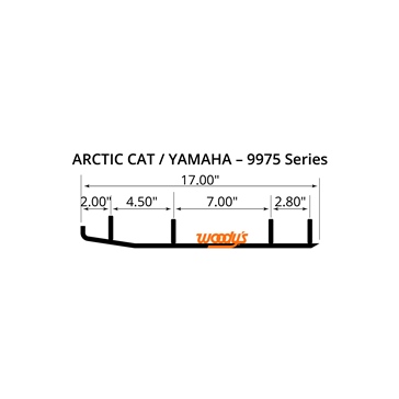 WOODYS Carbide Runner Fits Arctic cat, Fits Yamaha