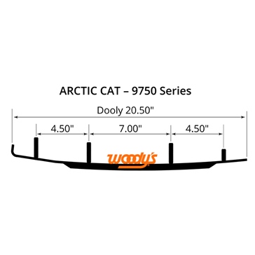 WOODYS Lisse au carbure Dooly Ski de plastique Mach - Arctic cat