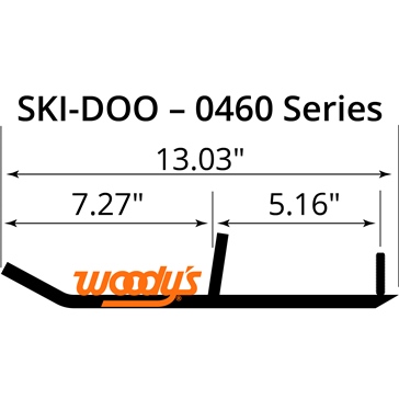 WOODYS Lisse au carbure standard Ski-doo