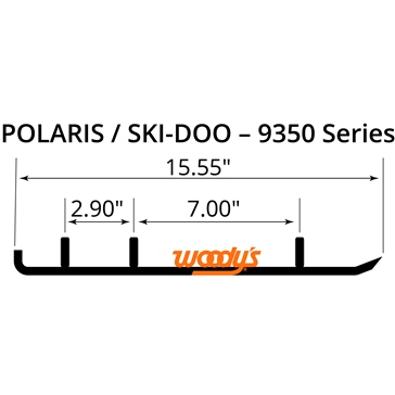 WOODYS Lisse au carbure standard Soufflé - Ski-doo