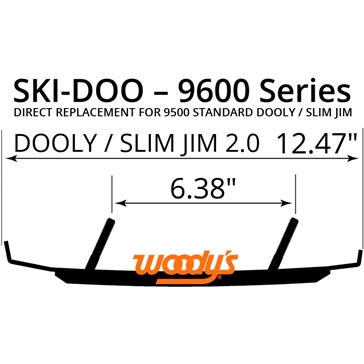 WOODYS Carbide Runner Pilot X, Pilot 6.9, Pilot 5.7 SL, Pilot 5.7 SLT, Pilot 5.7, Pilot X 5.7 R, Pilot 7.4, Pilot DS, Pilot DS-2, Pilot DS-3, Pilot DS-4, Pilot RX, Blade XC, Blade DS - Fits Ski-doo