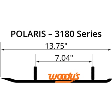 WOODYS Trail Blazer IV Carbide Runner IQ2 Trak, Steel Ski, Sans selle & composite, EZ Steer - Fits Polaris