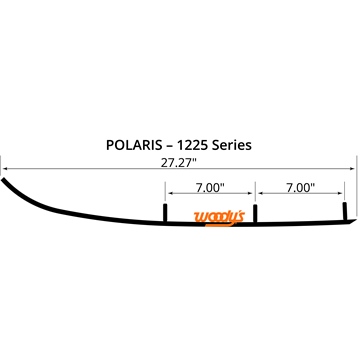 WOODYS Executive Carbide Runner Rush, IQ2 Trak, IQ Trak, IQ Trak Dual, Polaris Race, Steel Ski, Sans selle & composite, Edge - Fits Polaris