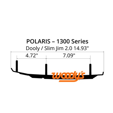 WOODYS Carbide Runner Indy Evo, Pro-Steer, Pro-Float - Fits Polaris
