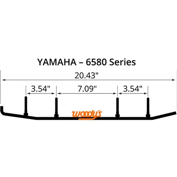 WOODYS Lisse au carbure pour surface dur 8HG Single Keel - Yamaha