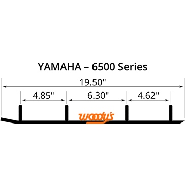 WOODYS Lisse au carbure Trail Blazer IV Yamaha